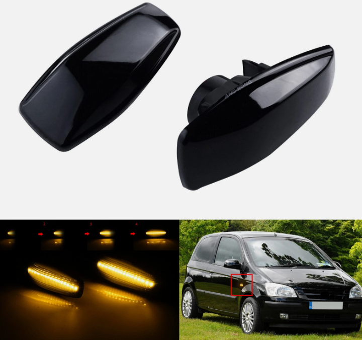 Φλας Led Dynamic για HYUNDAI GETZ / ELANTRA / TUCSON /COUPE / MATRIX- 2 Τμχ SMOKED