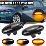 Φλας Led Dynamic για MAZDA 2/3/5/6 /BT-50/ MPV II - 2 Τμχ SMOKED