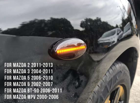 Φλας Led Dynamic για MAZDA 2/3/5/6 /BT-50/ MPV II - 2 Τμχ SMOKED