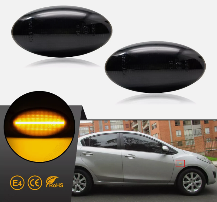 Φλας Led Dynamic για MAZDA 2/3/5/6 /BT-50/ MPV II - 2 Τμχ SMOKED