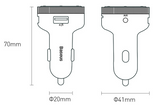 Baseus Fm Transmitter Αυτοκινήτου με Bluetooth/AUX/USB/MicroSD Γρήγορης Φόρτισης
