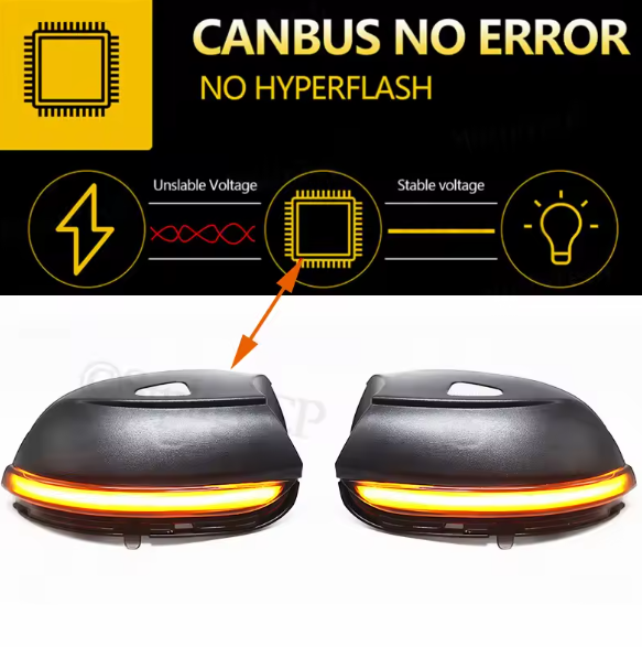 Φλας Led Dynamic για VW SCIROCCO/PASSAT/BEETLE/EOS/JETTA/CC- 2 Τμχ SMOKED