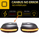 Φλας Led Dynamic για VW SCIROCCO/PASSAT/BEETLE/EOS/JETTA/CC- 2 Τμχ SMOKED