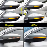 Φλας Led Dynamic για VW SCIROCCO/PASSAT/BEETLE/EOS/JETTA/CC- 2 Τμχ SMOKED
