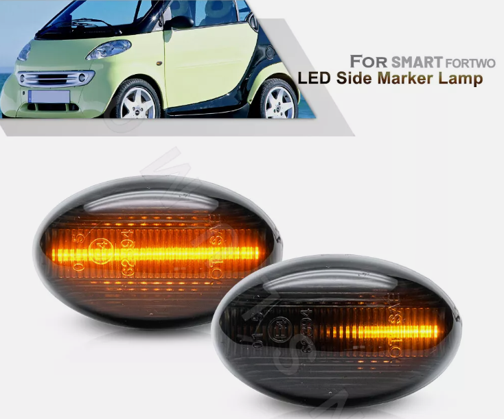 Φλας Led Dynamic για MERCEDES W168/W415/W639/W447/SMART W450&W452- 2 Τμχ SMOKED