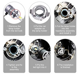 Αντάπτορες Τοποθέτησης Λάμπας LED Αυτοκινήτου για Mercedes/Bmw/VW/Audi/Nissan-2τμχ