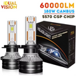 Dualvision K5C H4 FULL CANBUS LED Λάμπες– 180W/60000LM/6000K