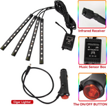 LED RGB Φωτισμός Ambient Light Kit Μέσω app & Μουσική Λειτουργία – 12V-Universal