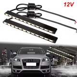 LED DRL LED 12V – Αδιάβροχη Λωρίδα Φωτισμού Ημερήσιας Λειτουργίας Αυτοκινήτου με Αλουμινένιο Σώμα – Λευκό Φως 6000K/2τμχ