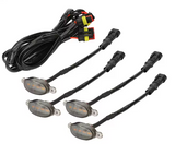 LED Φώτα Γρίλιας Αυτοκινήτου DRL- 12V – Universal, Πορτοκαλί , Αδιάβροχα, 4 Τμχ