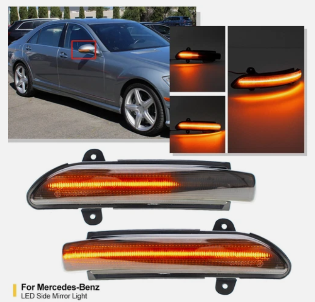 Φλας Led Dynamic για MERCEDES W168/W415/W639/W447/SMART W450&W452- 2 Τμχ SMOKED