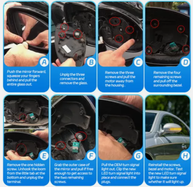 Φλας Led Dynamic για MERCEDES W168/W415/W639/W447/SMART W450&W452- 2 Τμχ SMOKED