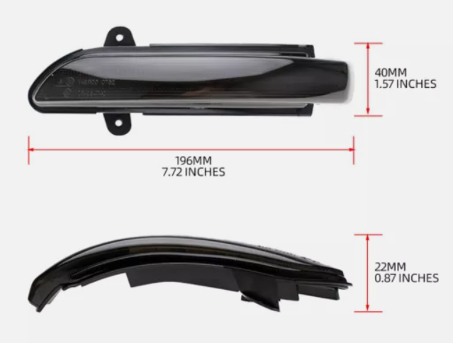 Φλας Led Dynamic για MERCEDES W168/W415/W639/W447/SMART W450&W452- 2 Τμχ SMOKED