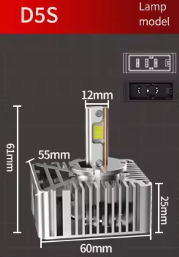 LED Conversion Kit D5S - 70W - 24000LM CANBUS – Αντικατάσταση HID Xenon D5S - 6000K