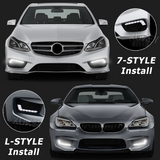 LED Φώτα Ημέρας DRL 12V 6500K – Μαύρο Κέλυφος, Λευκό Φως 6500K