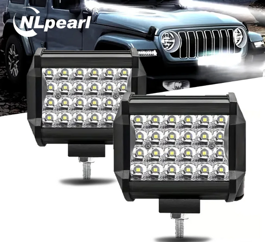 LED Offroad προβολείς 4’’ / 2x72W / 12V-24V για SUV, 4x4, Τρακτέρ & Σκάφος (6000K)-2τμχ