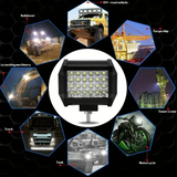 LED Offroad προβολείς 4’’ / 2x72W / 12V-24V για SUV, 4x4, Τρακτέρ & Σκάφος (6000K)-2τμχ