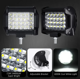 LED Offroad προβολείς 4’’ / 2x72W / 12V-24V για SUV, 4x4, Τρακτέρ & Σκάφος (6000K)-2τμχ