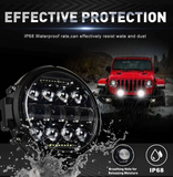 LED Work Lights Προβολείς 7’’ / 2x 150W – 30000LM Spot Beam για Αυτοκίνητο, Μηχανήματα & Σκάφη-2τμχ