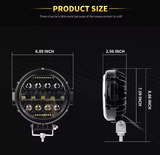 LED Work Lights Προβολείς 7’’ / 2x 150W – 30000LM Spot Beam για Αυτοκίνητο, Μηχανήματα & Σκάφη-2τμχ