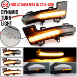 Φλας Led Dynamic για SKODA OCTAVIA 5E / VW T-ROC / VW T-CROSS  - 2 Τμχ SMOKED