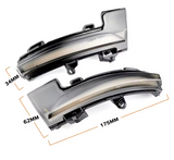 Φλας Led Dynamic για SKODA OCTAVIA 5E / VW T-ROC / VW T-CROSS  - 2 Τμχ SMOKED