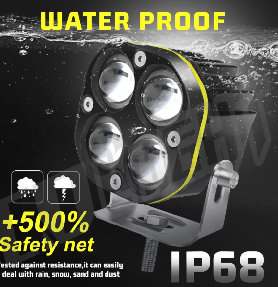 Σετ Προβολέων LED 3 ιντσών - 240W / 50,000 LM IP68 – Φώτα Offroad για SUV, 4x4, Τρακτέρ & Σκάφος (12V/24V)