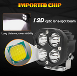 Σετ Προβολέων LED 3 ιντσών - 240W / 50,000 LM IP68 – Φώτα Offroad για SUV, 4x4, Τρακτέρ & Σκάφος (12V/24V)