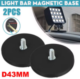Σετ 2 Βάσεων με Μαγνήτη για LED Προβολείς & Μπάρες Φώτων – 43mm
