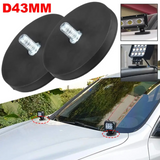 Σετ 2 Βάσεων με Μαγνήτη για LED Προβολείς & Μπάρες Φώτων – 43mm