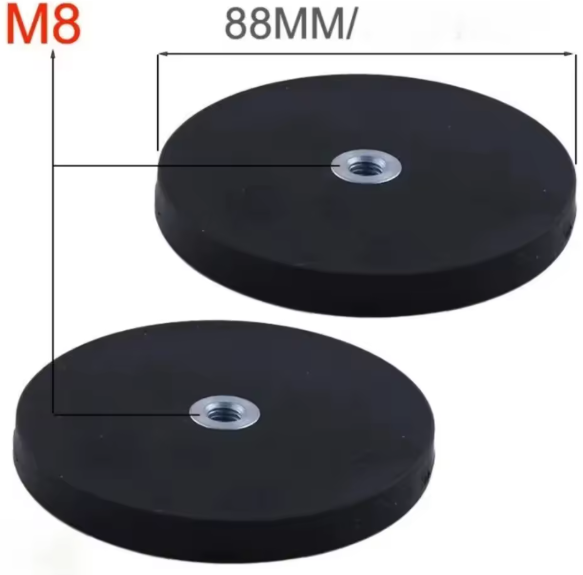 Σετ 2 Βάσεων με Μαγνήτη για LED Προβολείς & Μπάρες Φώτων – 88mm