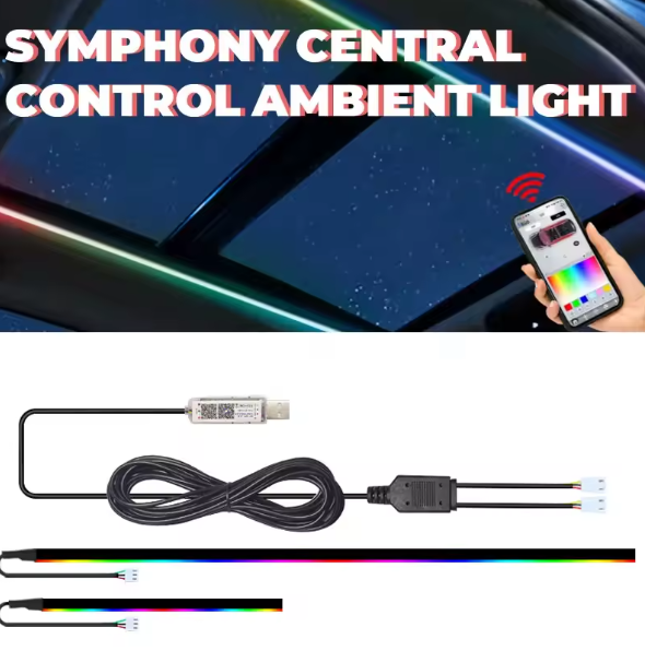Ambient light LED Ταινία Αυτοκινήτου με APP, Τηλεχειριστήριο & Music Sync - 110mm