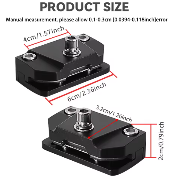 Βάσεις Στήριξης LED Προβολέων για Καπό – Universal Hood Mount Brackets CNC Αλουμινίου-2ΤΜΧ