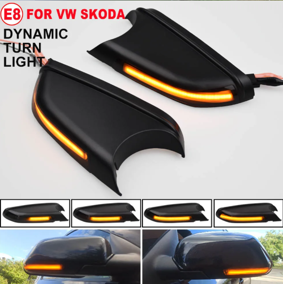 Φλας Led Dynamic για VW / OCTAVIA 5- 2 Τμχ SMOKED