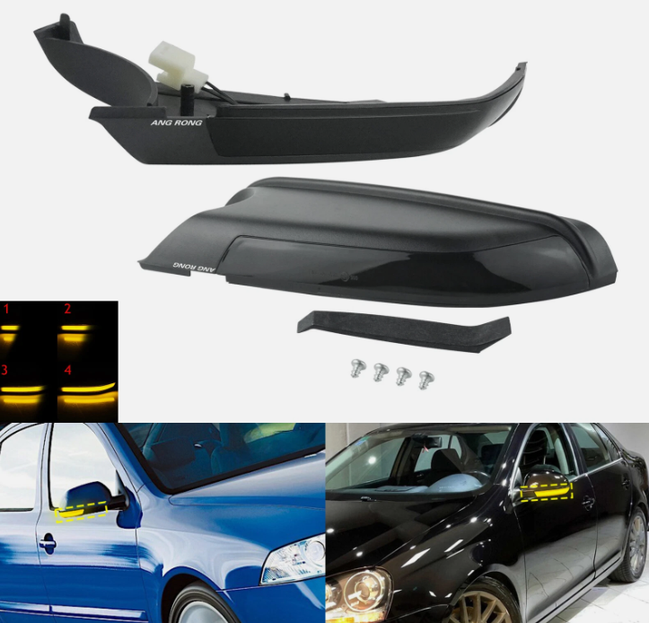 Φλας Led Dynamic για VW / OCTAVIA 5- 2 Τμχ SMOKED