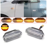 Φλας Led Dynamic για VW-FORD-SEAT-SKODA- 2 Τμχ CRYSTAL