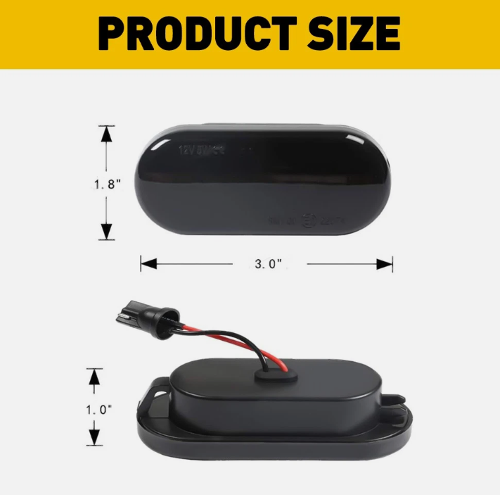 Φλας Led Dynamic για VW-FORD-SEAT-SKODA- 2 Τμχ SMOKED