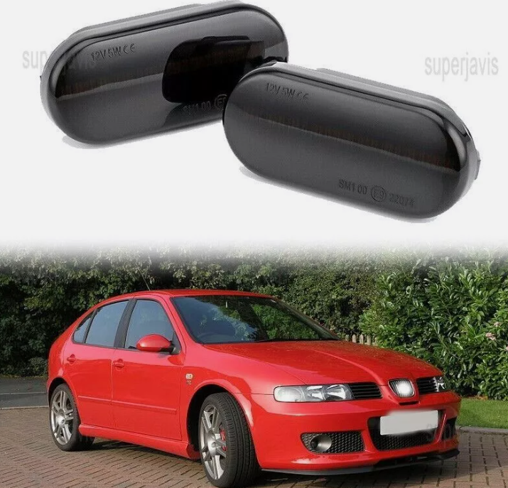 Φλας Led Dynamic για VW-FORD-SEAT-SKODA- 2 Τμχ SMOKED