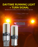 LED Φλας & Ημερήσια Φώτα DRL -  BAU15S – Υψηλή Φωτεινότητα 2880 LM , CANBUS 12V - 2τμχ