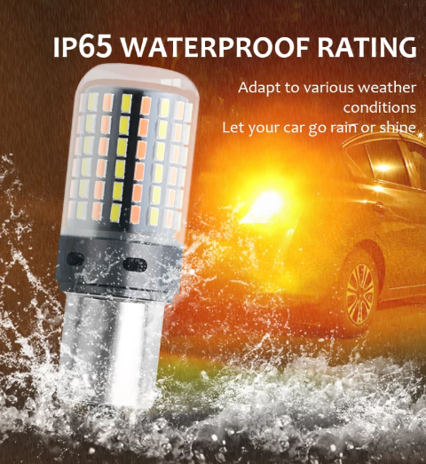 LED Φλας & Ημερήσια Φώτα DRL -  BAU15S – Υψηλή Φωτεινότητα 2880 LM , CANBUS 12V - 2τμχ