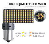 LED Φλας & Ημερήσια Φώτα DRL -  BAU15S – Υψηλή Φωτεινότητα 2880 LM , CANBUS 12V - 2τμχ