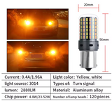 LED Φλας & Ημερήσια Φώτα DRL -  BAU15S – Υψηλή Φωτεινότητα 2880 LM , CANBUS 12V - 2τμχ