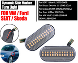 Φλας Led Dynamic για VW-FORD-SEAT-SKODA- 2 Τμχ CRYSTAL