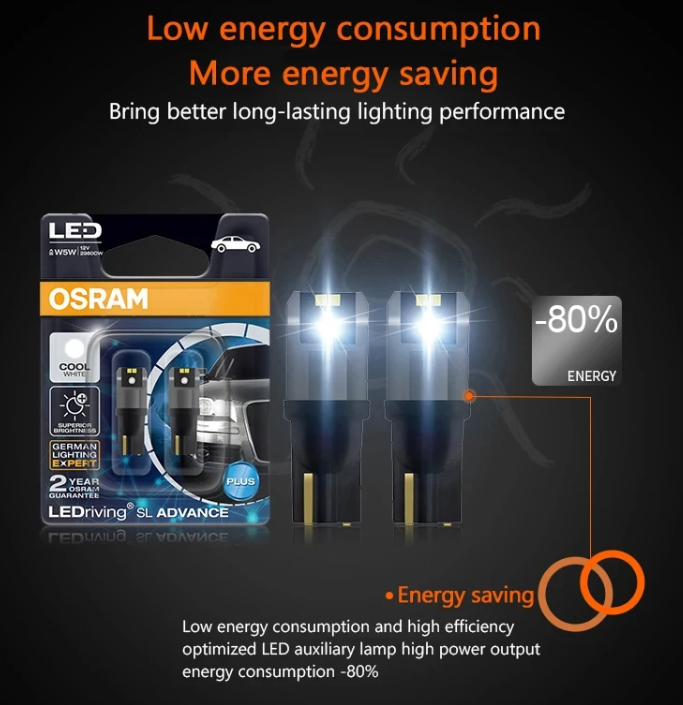 OSRAM LED T10 W5W 6000K 12V LEDriving SL Advance –  (Σετ 2τμχ)