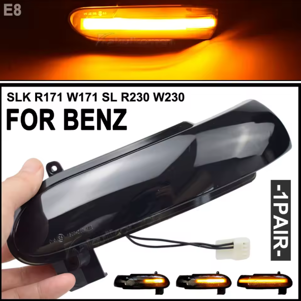 Φλας Led Dynamic για  Mercedes Benz SLK / SL- 2 Τμχ SMOKED