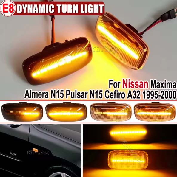 Φλας Led Dynamic για NISSAN- 2 Τμχ SMOKED