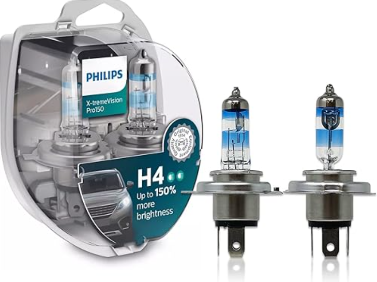 Λάμπες Αλογόνου Philips H4 X-tremeVision Pro150 12V 60/55W – Έως 150% Περισσότερο Φως & Μέγιστη Ορατότητα