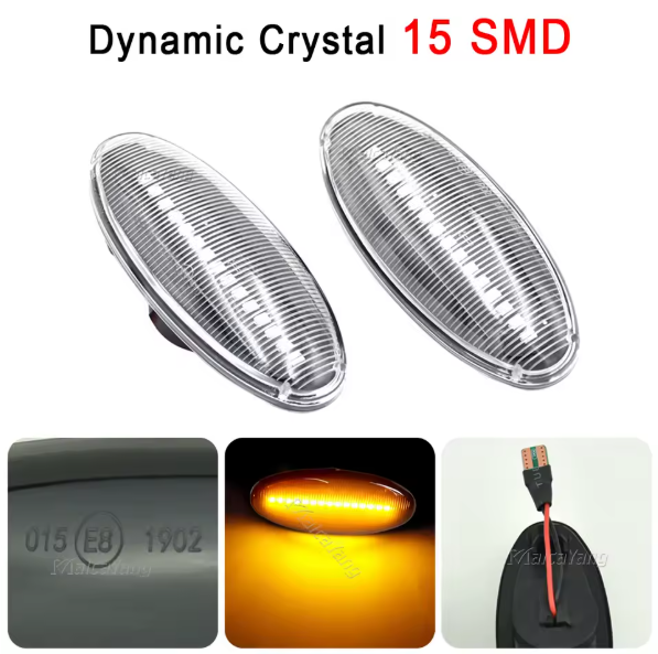 Φλας Led Dynamic για NISSAN- 2 Τμχ CRYSTAL