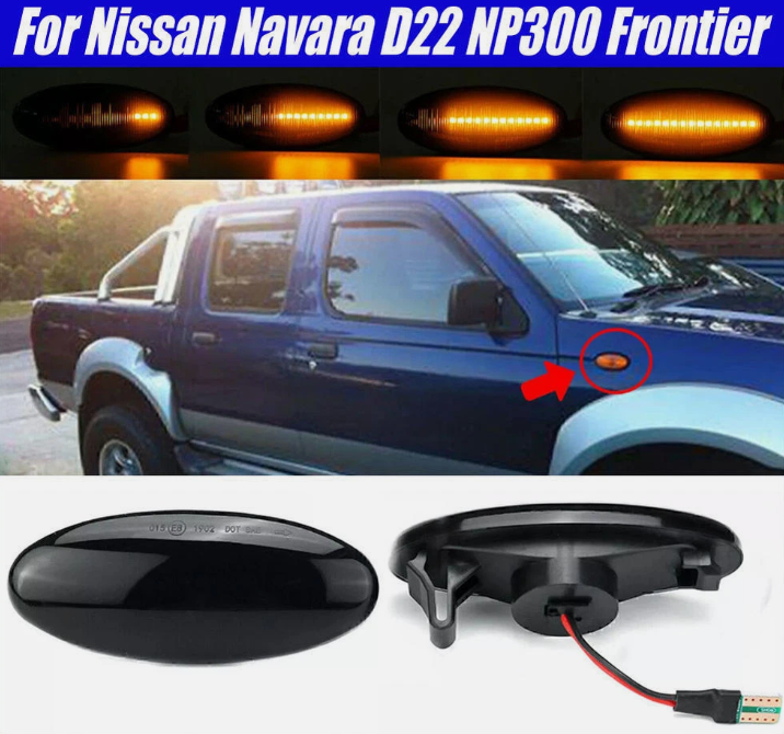 Φλας Led Dynamic για NISSAN- 2 Τμχ SMOKED