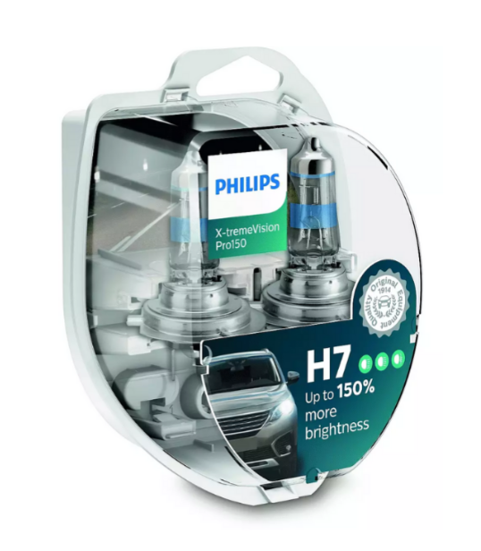Λάμπες Αλογόνου Philips H7 X-tremeVision Pro150 12V 55W – Έως 150% Περισσότερο Φως | Μέγιστη Ορατότητα